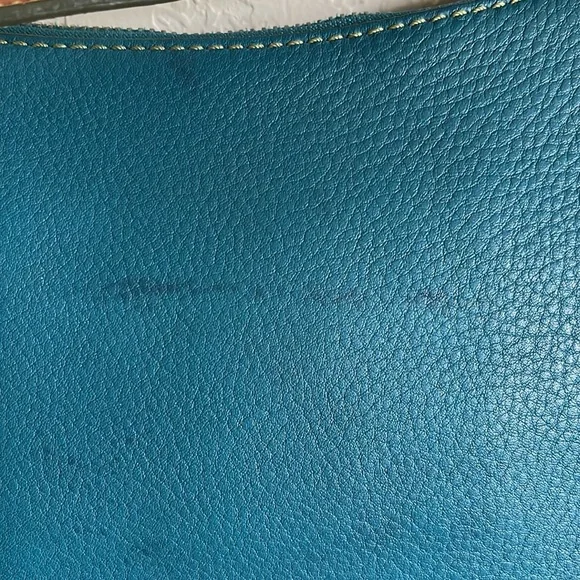 Coach Teal Pebbled Leather Chelsea Handbag F05S-8E96 - Picture 3 of 12